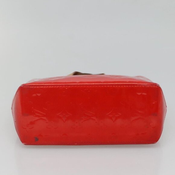 LOUIS VUITTON Monogram Vernis Reade PM Hand Bag Red Rouge M91088 LV Auth 130850 - Picture 6 of 16